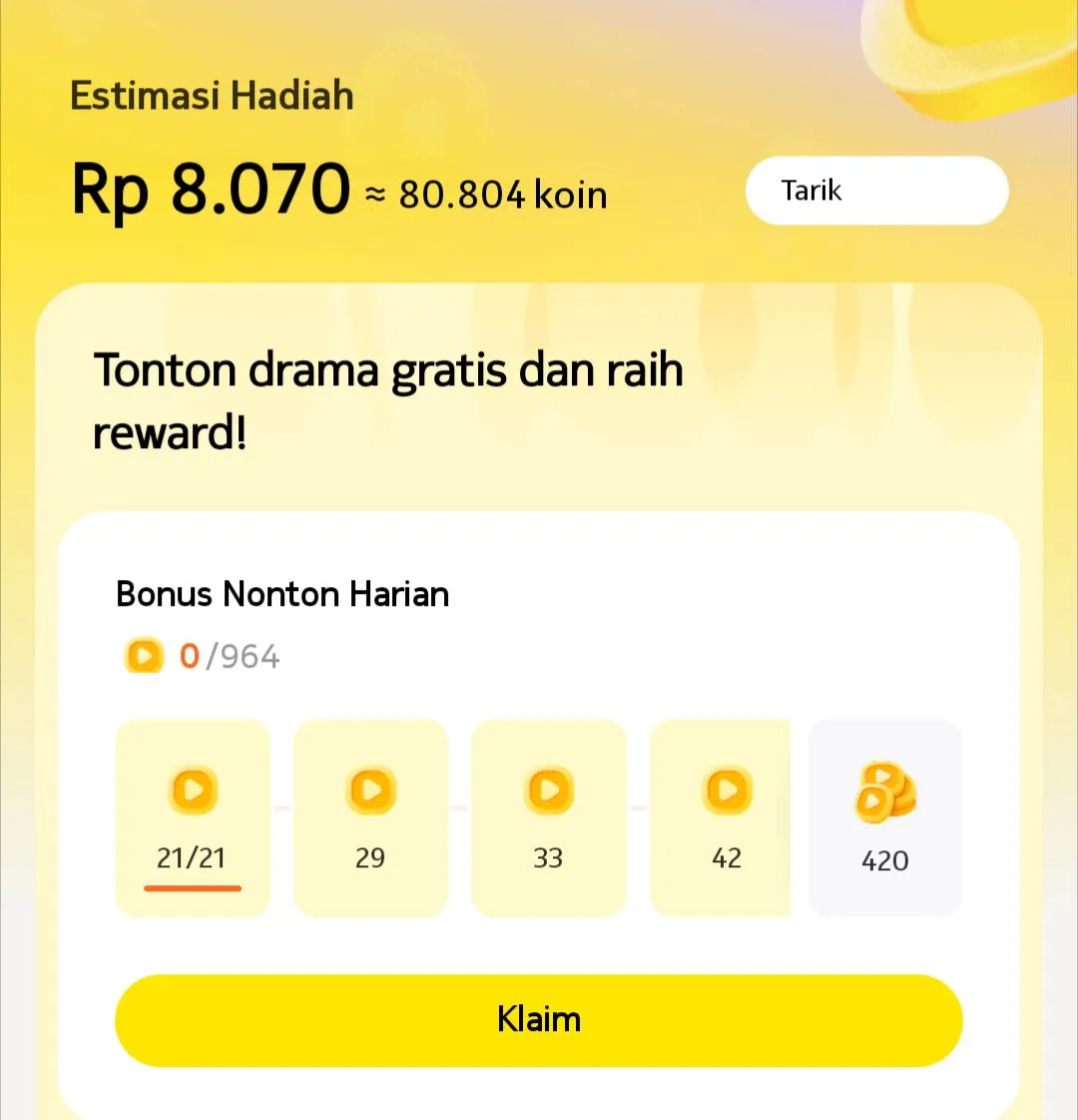 Melolo memberi hingga Rp.30.000 Hadiah saldo Dana dari nonton dracin