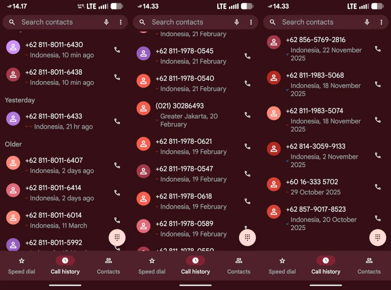 Nomor Spammer