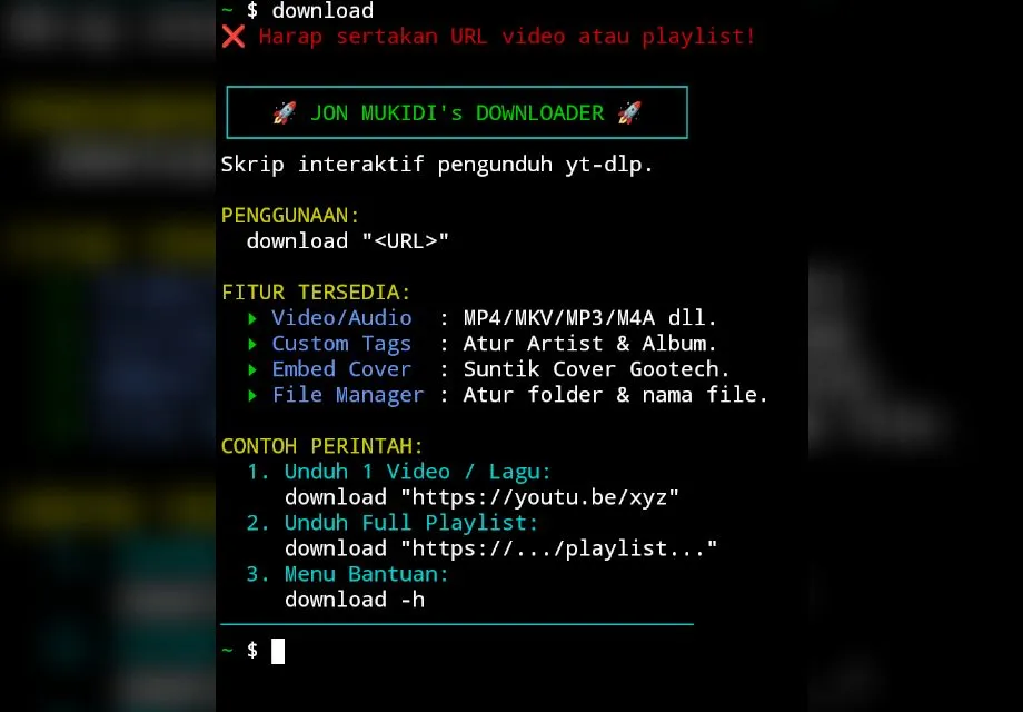 Cara Penggunaan Skrip